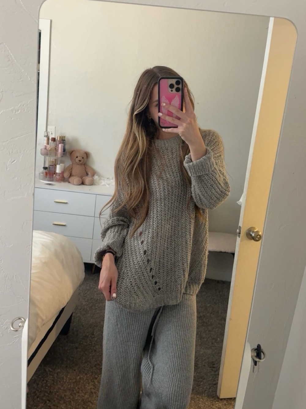 American Eagle Grey Oversized Sweater